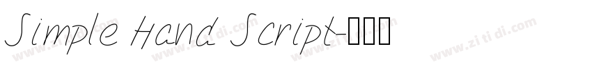 Simple Hand Script字体转换 Simple Hand Script字体转换